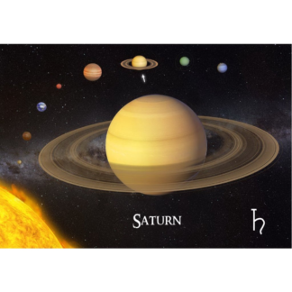 3D Postkaart "Saturn"