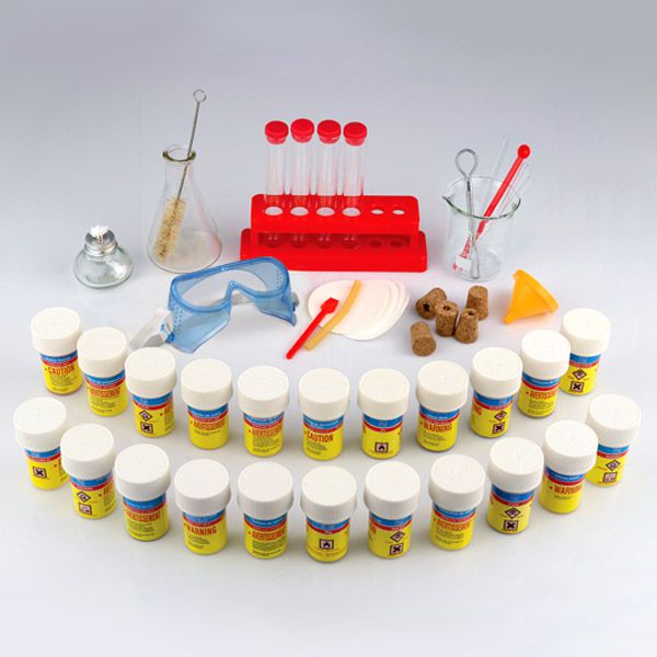 Keemialabor, 20 kemikaali, 100 katset