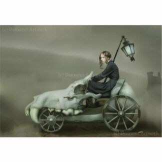 Postkaart "Tüdruk laternaga"