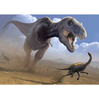 3D postkaart "Ründav türannosaurus"