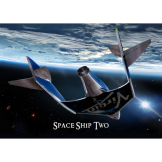 3D postkaart "Space Ship Two"
