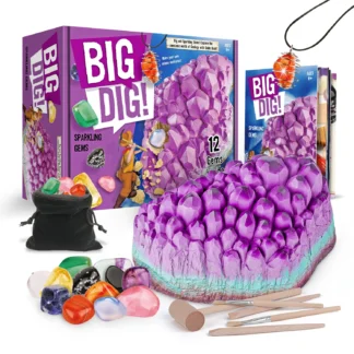 BIG DIG! Kivimite kaevamiskomplekt "Säravad kivikesed"