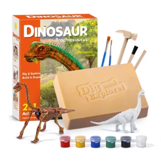 Dinosauruse värvimis- ja kaevamiskomplekt – 2 ühes. - “Brahhiosaurus”