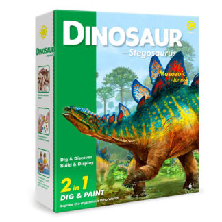 Dinosauruse värvimis- ja kaevamiskomplekt – 2 ühes.