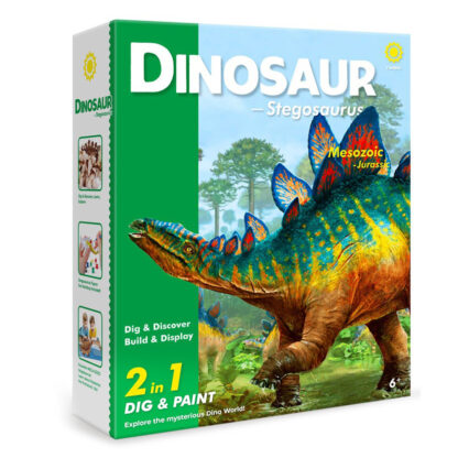 Dinosauruse värvimis- ja kaevamiskomplekt – 2 ühes.