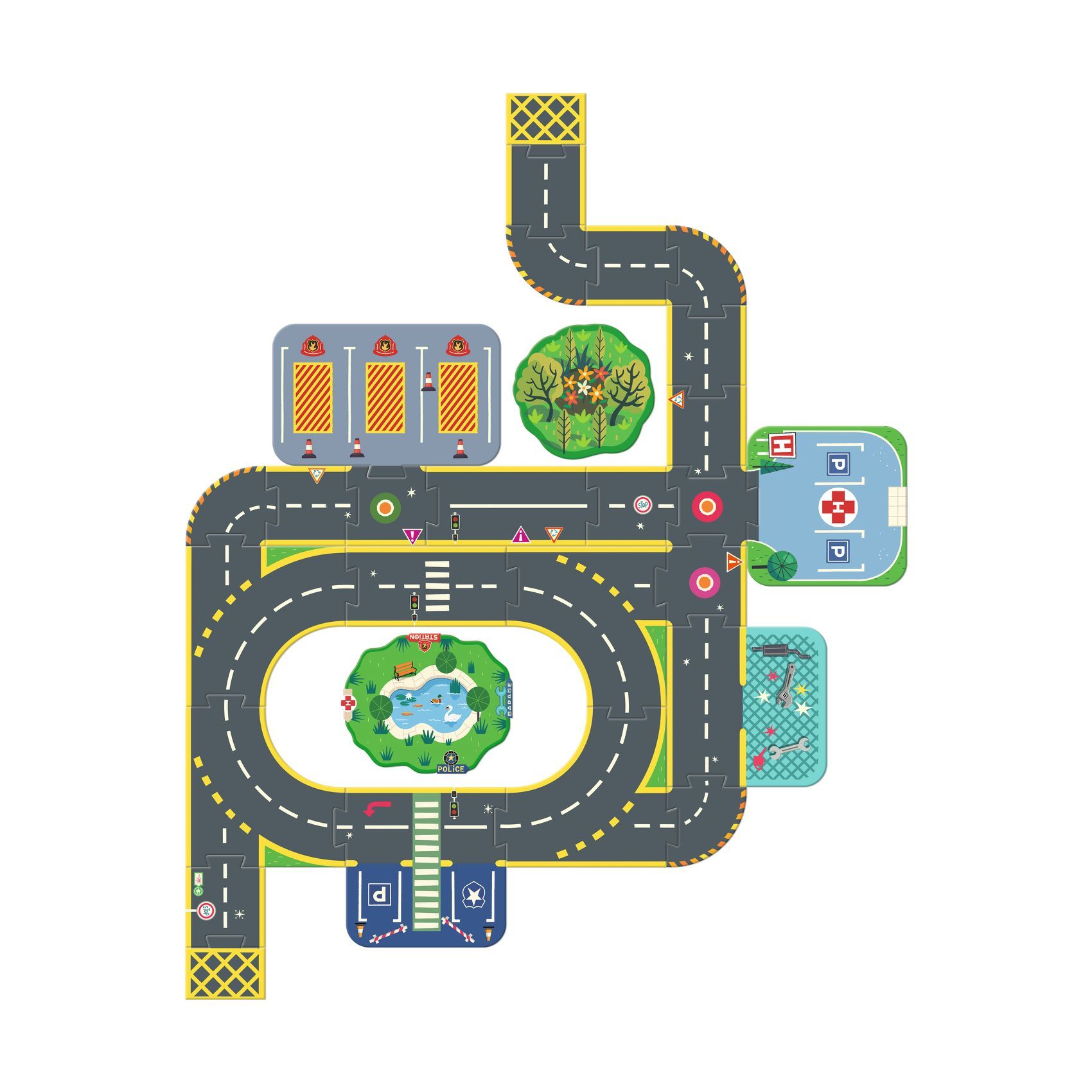 DJECO Põrandapusle "Linn"