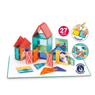 LUDI Magnetiline ehitusalus ja klotsid 27 osa