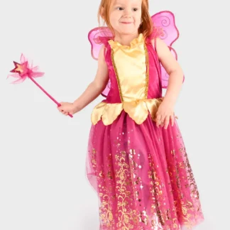 Haldja kleit fuksia 110–116 cm