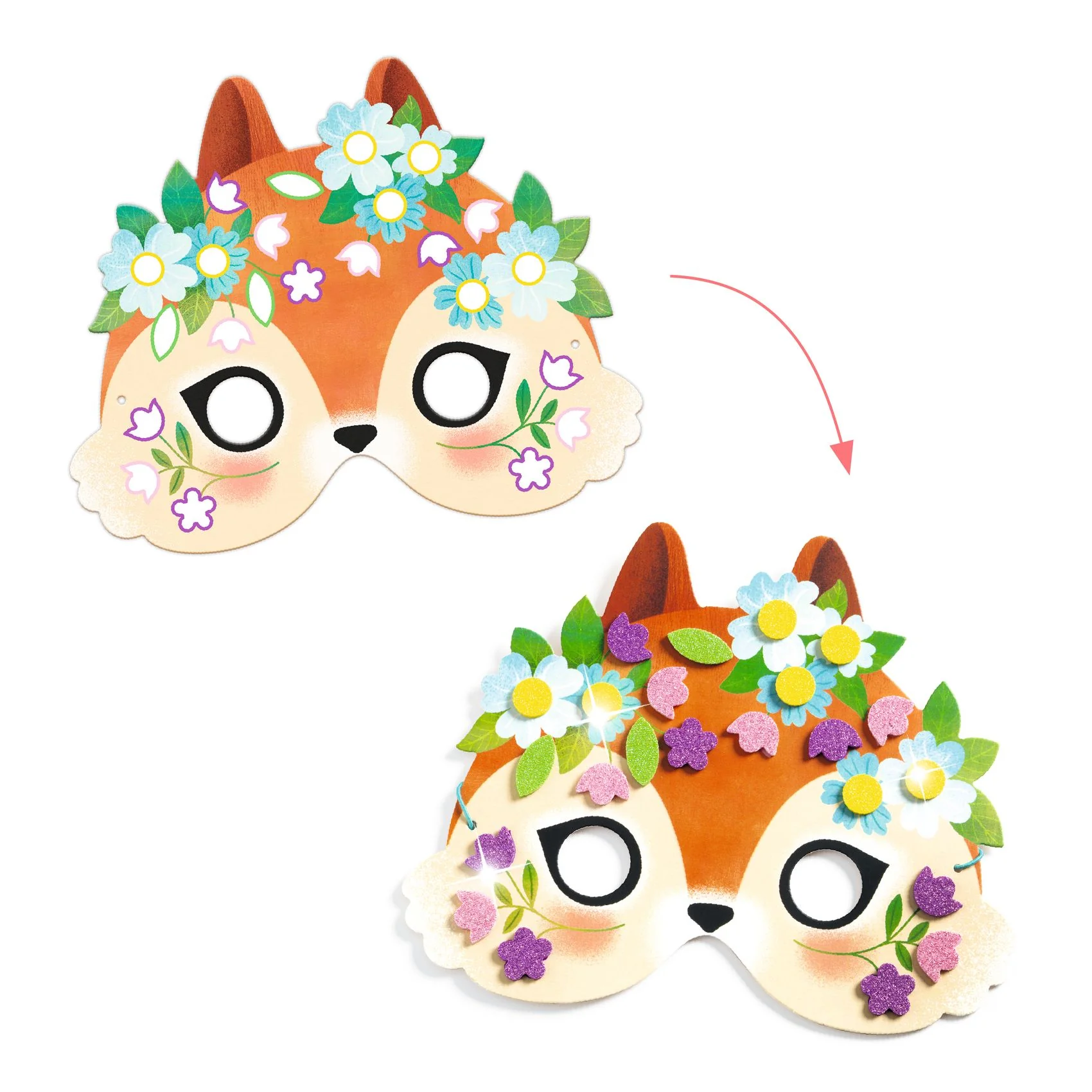 DJECO Mosaiikmaskide valmistamine "Metsloomad"